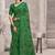 green chiffon bandhani geometric printed saree with blouse 