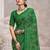 green chiffon bandhani geometric printed saree with blouse 