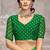 green chiffon bandhani geometric printed saree with blouse 