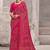 pink chiffon bandhani geometric printed saree with blouse 