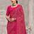 pink chiffon bandhani geometric printed saree with blouse 