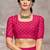 pink chiffon bandhani geometric printed saree with blouse 