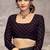 black chiffon bandhani geometric printed saree with blouse 