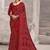 maroon chiffon bandhani geometric printed saree with blouse 