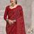 maroon chiffon bandhani geometric printed saree with blouse 