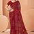 maroon chiffon bandhani geometric printed saree with blouse 