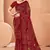maroon chiffon bandhani geometric printed saree with blouse 