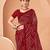 maroon chiffon bandhani geometric printed saree with blouse 