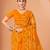 yellow chiffon bandhani geometric printed saree with blouse 