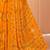 yellow chiffon bandhani geometric printed saree with blouse 