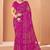 magenta chiffon bandhani geometric printed saree with blouse 