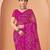 magenta chiffon bandhani geometric printed saree with blouse 
