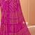 magenta chiffon bandhani geometric printed saree with blouse 