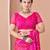 magenta chiffon bandhani geometric printed saree with blouse 