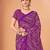 purple chiffon bandhani geometric printed saree with blouse 