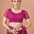 purple chiffon bandhani geometric printed saree with blouse 