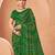 dark green chiffon bandhani geometric printed saree with blouse 