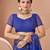 blue chiffon bandhani geometric printed saree with blouse 