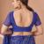 blue chiffon bandhani geometric printed saree with blouse 
