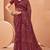 wine chiffon bandhani geometric printed saree with blouse 
