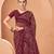 wine chiffon bandhani geometric printed saree with blouse 