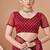 wine chiffon bandhani geometric printed saree with blouse 