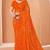 orange chiffon bandhani geometric printed saree with blouse 