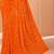 orange chiffon bandhani geometric printed saree with blouse 