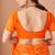 orange chiffon bandhani geometric printed saree with blouse 