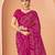 magenta chiffon bandhani geometric printed saree with blouse 