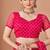 magenta chiffon bandhani geometric printed saree with blouse 