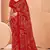 red chiffon bandhani geometric printed saree with blouse 