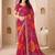 magenta chiffon bandhani double shaded printed saree with blouse 