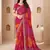 magenta chiffon bandhani double shaded printed saree with blouse 