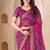 purple pink chiffon bandhani double shaded printed saree with blouse 