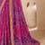 purple pink chiffon bandhani double shaded printed saree with blouse 
