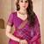 purple pink chiffon bandhani double shaded printed saree with blouse 