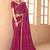 magenta chiffon bandhani geometric printed saree with blouse 