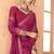 magenta chiffon bandhani geometric printed saree with blouse 