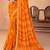 mustard orange chiffon bandhani geometric printed saree with blouse 