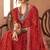 red chiffon bandhani geometric printed saree with blouse 