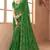 green chiffon bandhani geometric printed saree with blouse 