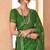 green chiffon bandhani geometric printed saree with blouse 