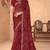 maroon chiffon bandhani geometric printed saree with blouse 