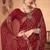 maroon chiffon bandhani geometric printed saree with blouse 