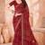 maroon chiffon bandhani geometric printed saree with blouse 