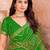 light green chiffon bandhani geometric printed saree with blouse 
