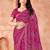 magenta chiffon bandhani geometric printed saree with blouse 