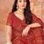 red chiffon bandhani geometric printed saree with blouse 