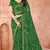 green chiffon bandhani geometric printed saree with blouse 